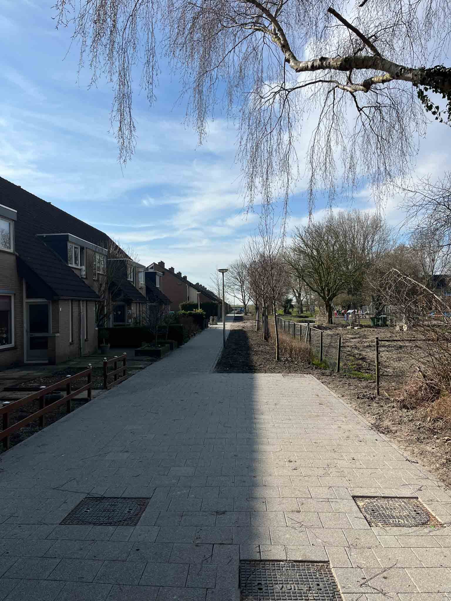 Licht aflopende stoepen